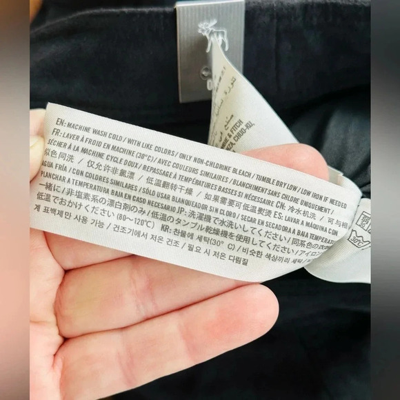 Abercrombie & Fitch Faux Suede Black Skirt Size 00 NWT - Picture 12 of 12